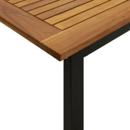 Berkfield 9 Piece Garden Dining Set Solid Wood Acacia And Metal - thumbnail 7