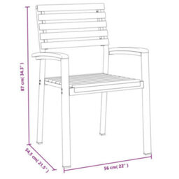 Berkfield 9 Piece Garden Dining Set Solid Wood Acacia And Metal - thumbnail 9