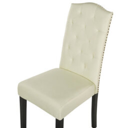 Beliani Set Of 2 Dining Chairs Shirley Fabric Light Beige - thumbnail 7
