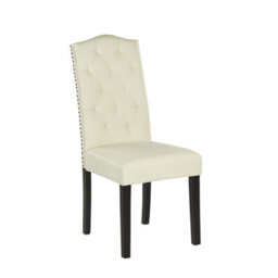 Beliani Set Of 2 Dining Chairs Shirley Fabric Light Beige - thumbnail 4