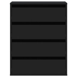 Walplus Corner Chest Of Drawers Black 60X41X76 Cm Engineered Wood - thumbnail 4