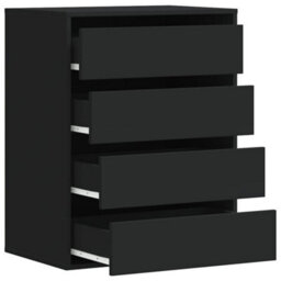 Walplus Corner Chest Of Drawers Black 60X41X76 Cm Engineered Wood - thumbnail 5
