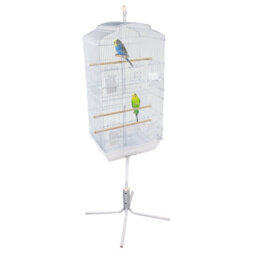 Actiaspet Metal Bird Cage Stand White For Tall Cage - thumbnail 4