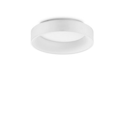 Ideal Lux Ziggy Round 45Cm Integrated Led Semi Flush Light White, 3000K, Non-Dim - image 1