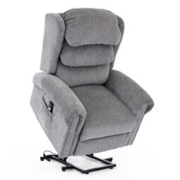 More4Homes Belvoir Grey Fabric Single Motor Mobility Rise Recliner Chair - thumbnail 6