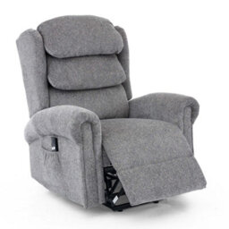 More4Homes Belvoir Grey Fabric Single Motor Mobility Rise Recliner Chair - thumbnail 5