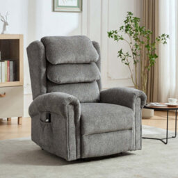More4Homes Belvoir Grey Fabric Single Motor Mobility Rise Recliner Chair - thumbnail 2