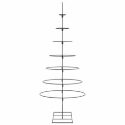 Berkfield Metal Christmas Tree For Decoration Black 180 Cm - thumbnail 4