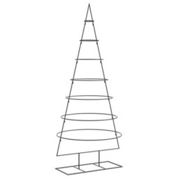 Berkfield Metal Christmas Tree For Decoration Black 180 Cm - thumbnail 2