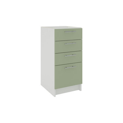 Jd Greta Kitchen Base Drawer Unit 400mm Cabinet With Fronts 40Cm - Sage Green Matt - image 1