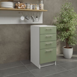 Jd Greta Kitchen Base Drawer Unit 400mm Cabinet With Fronts 40Cm - Sage Green Matt - thumbnail 2