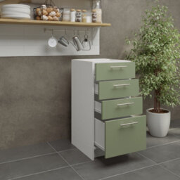 Jd Greta Kitchen Base Drawer Unit 400mm Cabinet With Fronts 40Cm - Sage Green Matt - thumbnail 3
