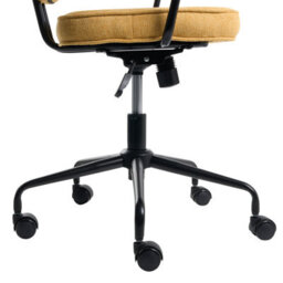 Beliani Desk Chair Pawnee Fabric Yellow - thumbnail 7