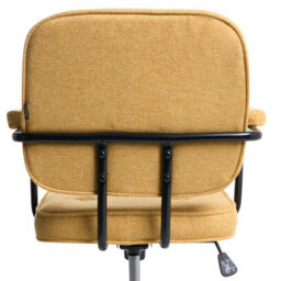 Beliani Desk Chair Pawnee Fabric Yellow - thumbnail 5
