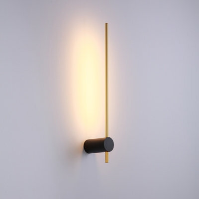 Ultra Beam Lighting Ultrabeam Black And Gold Indoor Led Wall Light 6 Watt Led 600 Lumens Height 600mm - image 1