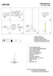 Ultra Beam Lighting Ultrabeam Black And Gold Indoor Led Wall Light 6 Watt Led 600 Lumens Height 600mm - thumbnail 4