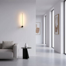 Ultra Beam Lighting Ultrabeam Black And Gold Indoor Led Wall Light 6 Watt Led 600 Lumens Height 600mm - thumbnail 3