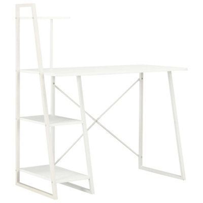 Berkfield Desk With Shelving Unit White 102X50X117 Cm - image 1
