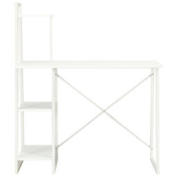 Berkfield Desk With Shelving Unit White 102X50X117 Cm - thumbnail 2