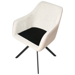 Beliani Set Of 2 Dining Chairs Lithia Boucle Light Beige - thumbnail 9
