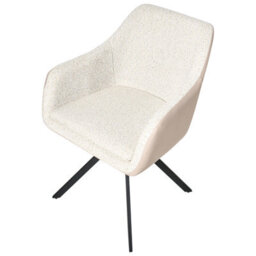 Beliani Set Of 2 Dining Chairs Lithia Boucle Light Beige - thumbnail 8