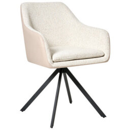 Beliani Set Of 2 Dining Chairs Lithia Boucle Light Beige - thumbnail 5