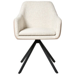 Beliani Set Of 2 Dining Chairs Lithia Boucle Light Beige - thumbnail 6