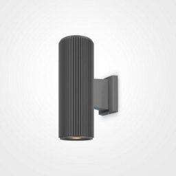 Luminosa Lighting Luminosa Maytoni Rando 2 Light Outdoor Up Down Wall Lamp Grey E27 Ip54 - thumbnail 1