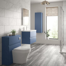 Dezine Yukon 400mm Satin Blue Tall Cupboard - thumbnail 2
