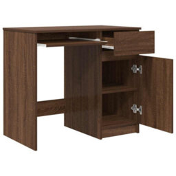 Berkfield Desk Brown Oak 86X49X76 Cm Engineered Wood - thumbnail 5