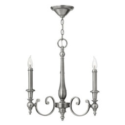 Luminosa Lighting Elstead Yorktown Chandelier 3 Light Antique Nickel Finish, E14