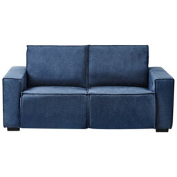 Beliani Electric Recliner Sofa 2 Seater Nukari Fabric Blue - thumbnail 4