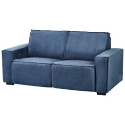 Beliani Electric Recliner Sofa 2 Seater Nukari Fabric Blue - thumbnail 5