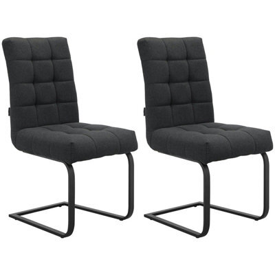 Dorel Dining Chair Set Of 2 In Fabric Black - image 1