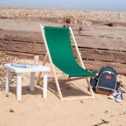 Harbour Housewares Folding Wooden Deck Chairs - Green - Pack Of 2 - thumbnail 6
