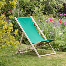 Harbour Housewares Folding Wooden Deck Chairs - Green - Pack Of 2 - thumbnail 5