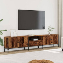 Walplus Tv Cabinet With Drawer Old Wood 200X25X44 Cm Engineered Wood - thumbnail 1