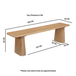 Ajmer Solid Wood Dining Kitchen Bench - thumbnail 8