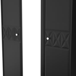 Genoa Ready Assembled Contemporary Matt Black Tall Triple Wardrobe With 1 Mirror Door (H)1960mm (W)1108mm (D)530mm - thumbnail 6