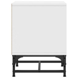 Berkfield Bedside Cabinet With Glass Door White 35X37X50 Cm - thumbnail 7