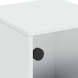 Berkfield Bedside Cabinet With Glass Door White 35X37X50 Cm - thumbnail 9