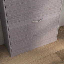 Homcom Slim Shoe Storage Cabinet With 3 Flip Drawers, Grey - thumbnail 9
