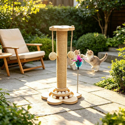 1Pc Large Cat Tree Scratching Post Pet Climbing Tower Kitten Activity Centre Kitten - image 1