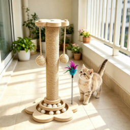 1Pc Large Cat Tree Scratching Post Pet Climbing Tower Kitten Activity Centre Kitten - thumbnail 4