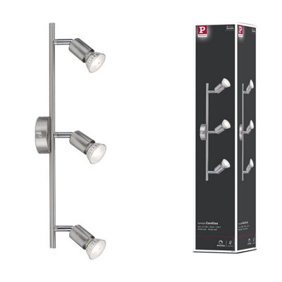 Paulmann 66745 Carolina Spotlight Spot Without Lamp Ceiling Lamp Max. 3X10 Watts Nickel Matt Metal Gu10 - image 1