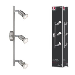 Paulmann 66745 Carolina Spotlight Spot Without Lamp Ceiling Lamp Max. 3X10 Watts Nickel Matt Metal Gu10 - thumbnail 1
