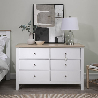 Nöa & Nani Noa & Nani 6 Drawer Chest Of Drawers In White & Oak Leines - image 1