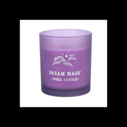 Dream Magic Lavender & Chamomile Scented Candle Purple Glass Spell Candle - thumbnail 3