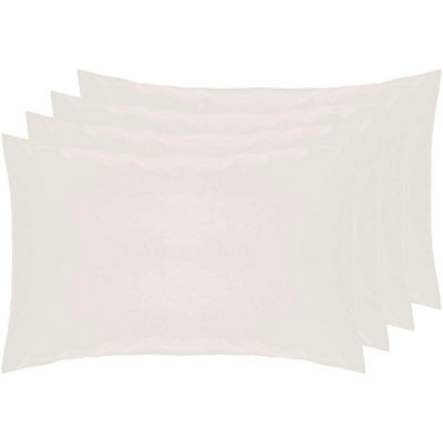 Belledorm Percale Housewife Pillowcase (Pack Of 4) Ivory (51Cm X 76Cm) - image 1