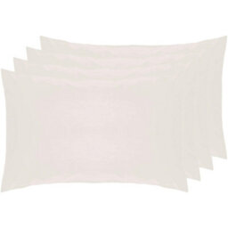 Belledorm Percale Housewife Pillowcase (Pack Of 4) Ivory (51Cm X 76Cm) - thumbnail 1